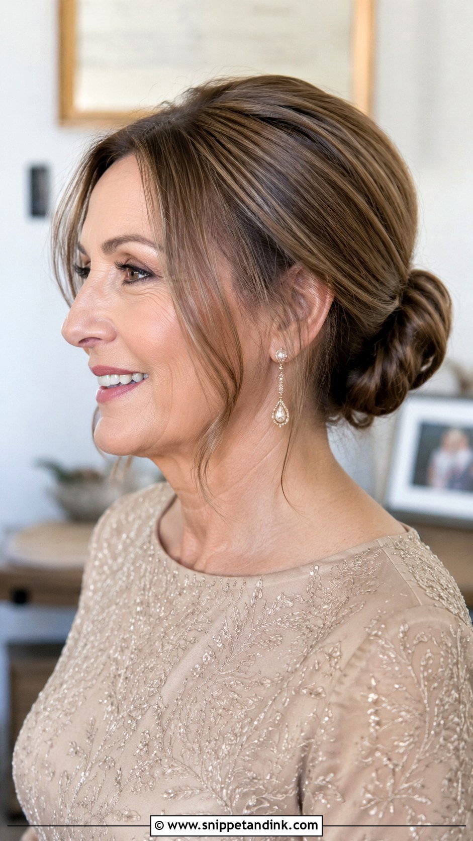 Low Bun for Mother of the Bride - Snippet and Ink - 25 Mother of Bride Wedding Hair Ideas