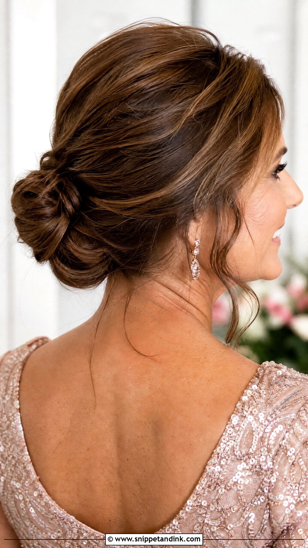 Low Bun for Mother of the Bride - Snippet and Ink - 20 Hair for Mother of the Bride Ideas
