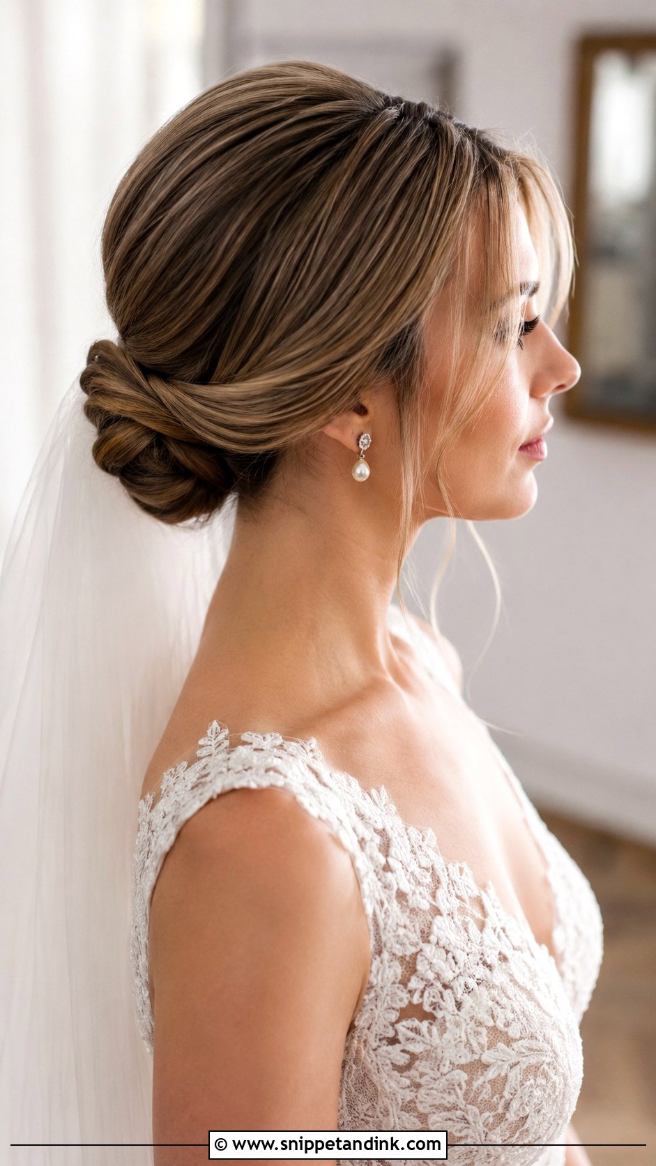 Low Bun for Straight Hair - Snippet and Ink - 30 Straight Hairstyles for Wedding