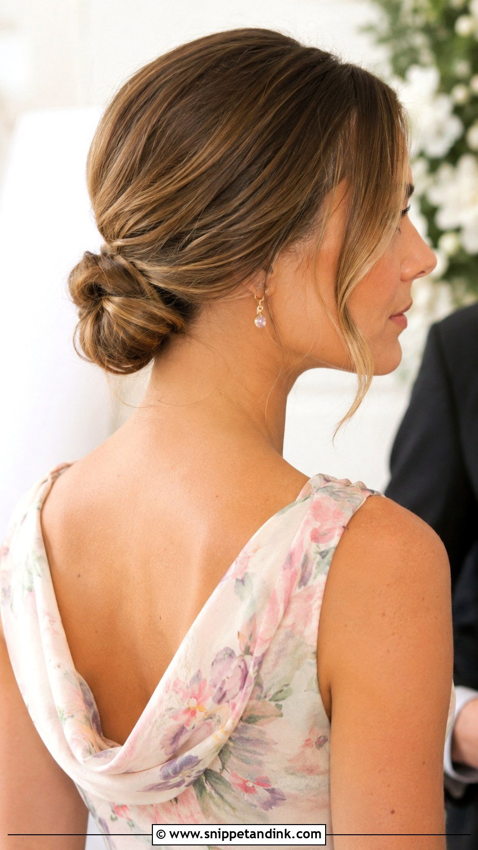 Low Bun for Wedding Guest - Snippet and Ink - 20 Easy Hair for Wedding Guest Ideas