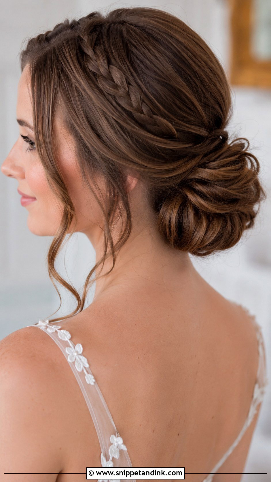 Low Bun with Braided Detail - Snippet and Ink - 30 Wedding Guest Hairstyle Ideas