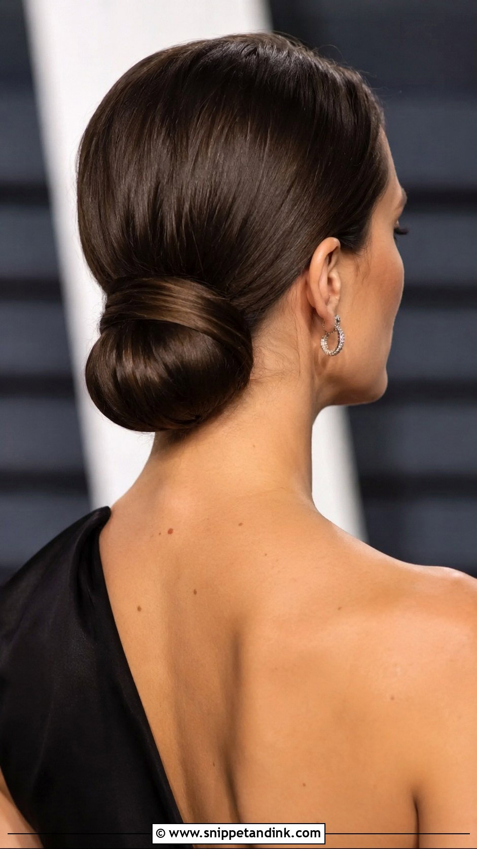 Low Chignon - Snippet and Ink - 30 Wedding Guest Hairstyle Ideas