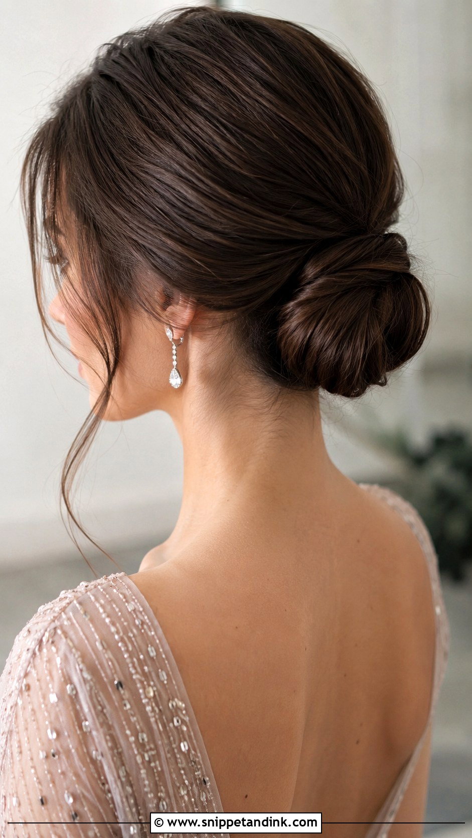 Low Chignon - Snippet and Ink - 30 Wedding Guest Hairstyles