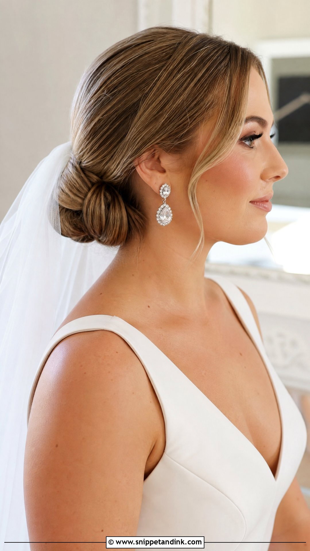 Low Chignon - Snippet and Ink - 20 Simple Bridal Hairstyles