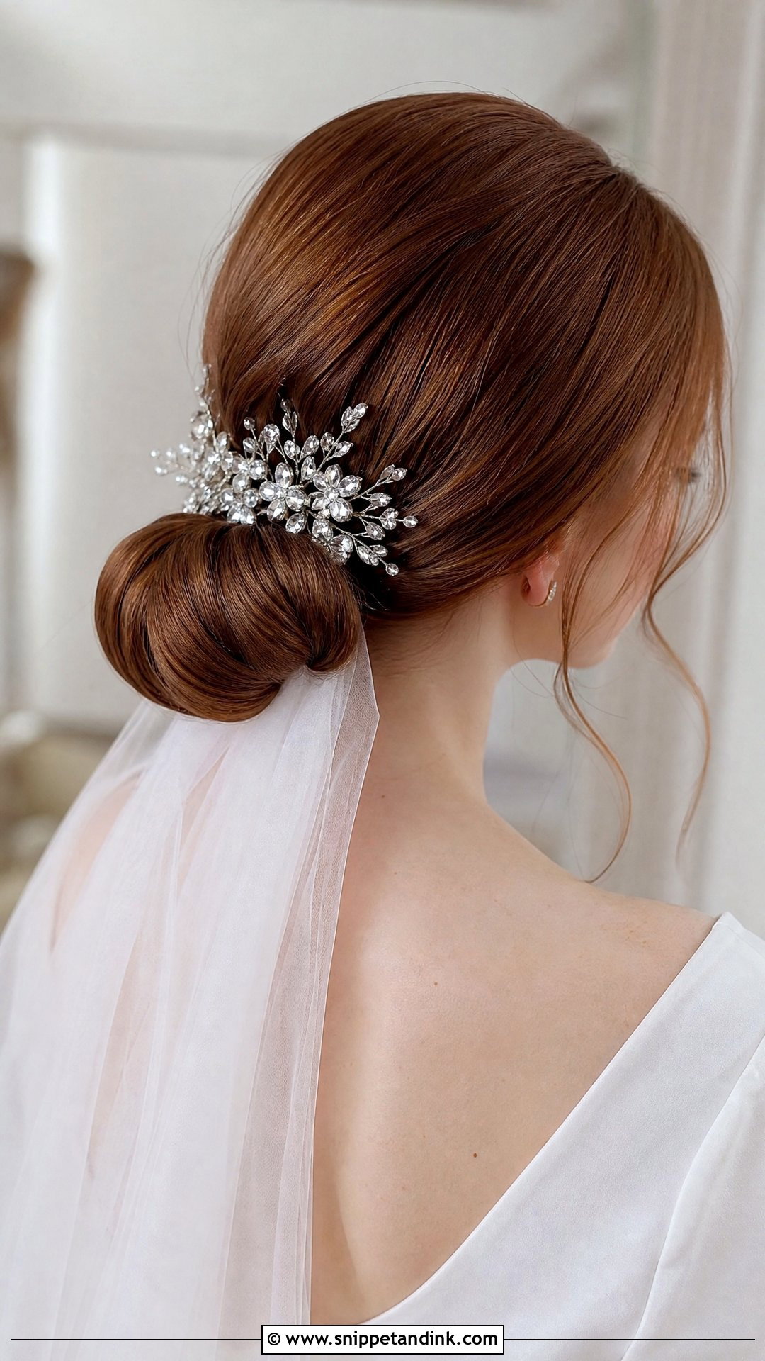 Low Chignon - Snippet and Ink - 20 Wedding Hairstyles Shoulder Length Hair