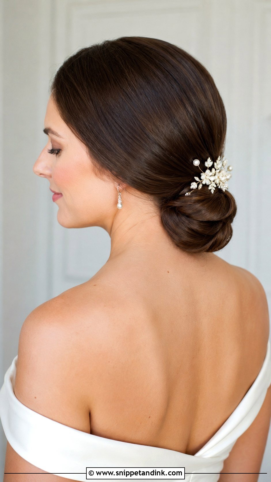 Low Chignon - Snippet and Ink - 25 Hair Styles for Wedding Bride