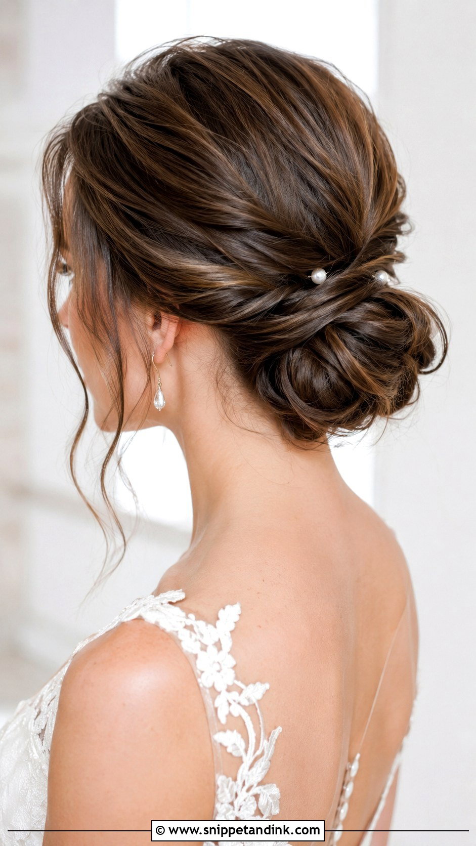 Low Chignon Bridal Hair - Snippet and Ink - 20 Hair Ideas for Bride