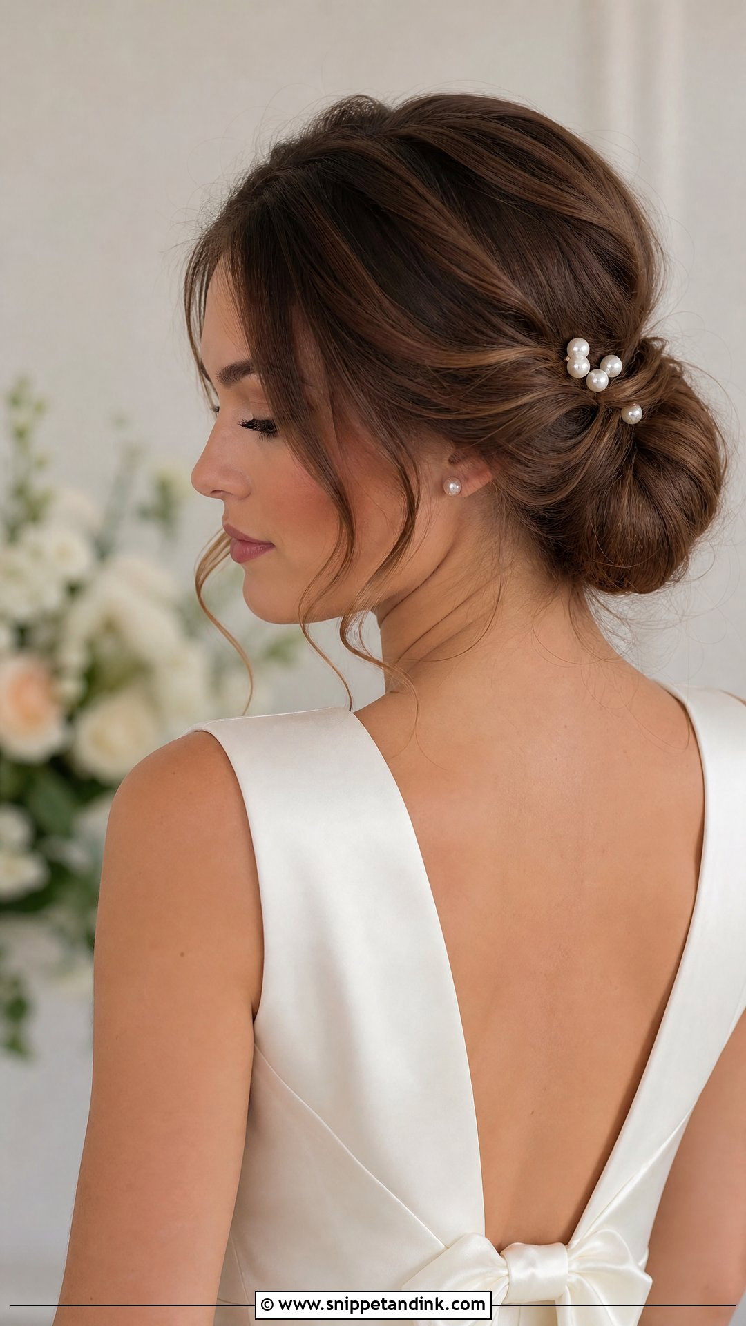 Low Chignon Bridal Hairstyle For Long Hair - Snippet and Ink - 15 Elegant Bridal Hairstyles for Long Hair