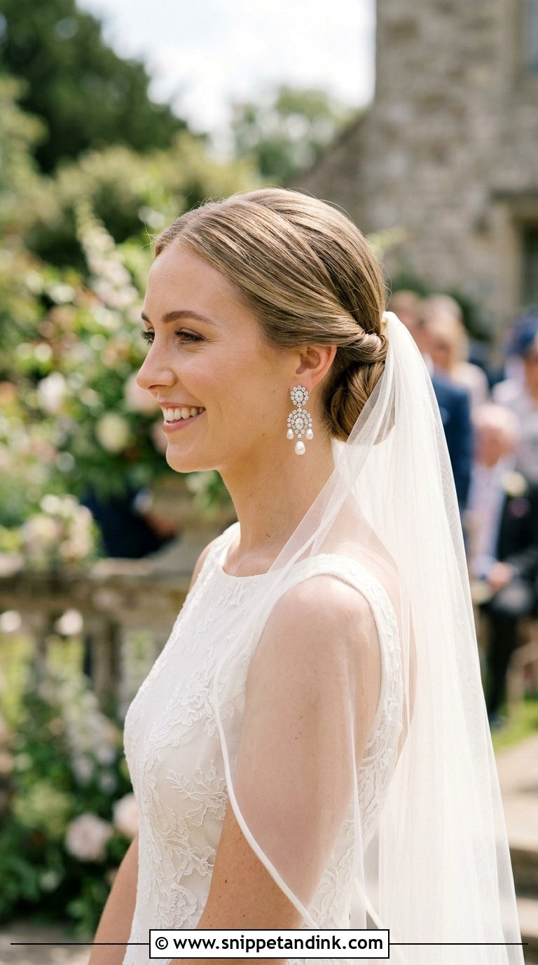 Low Chignon Bridal Updo - Snippet and Ink - 20 Bride Hair Ideas