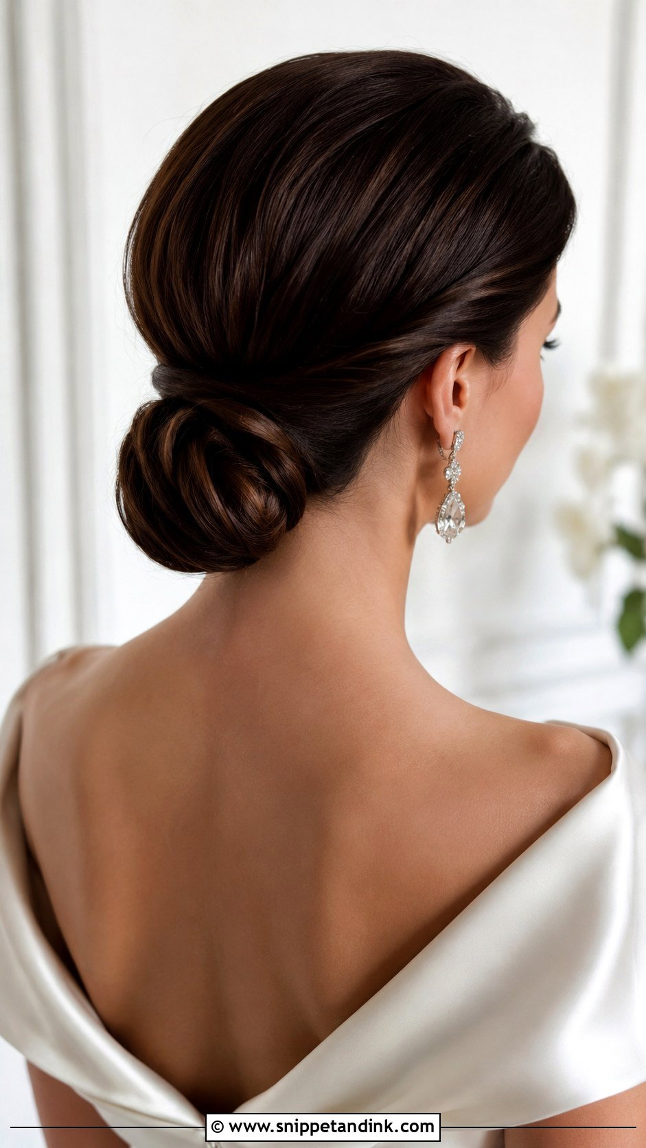 Low Chignon Bridal Updo - Snippet and Ink - 20 Wedding Hairstyles 2025 Trends