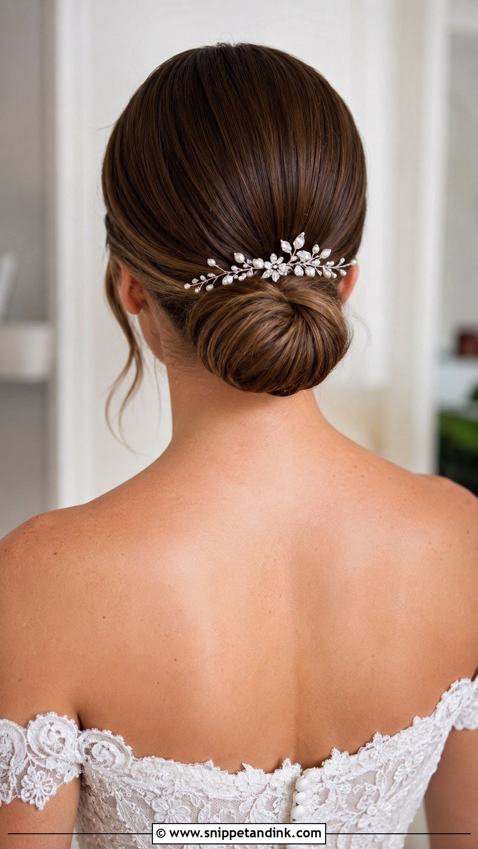 Low Chignon Bridal Updo - Snippet and Ink - 25 Elegant Bridal Hair Updo Ideas