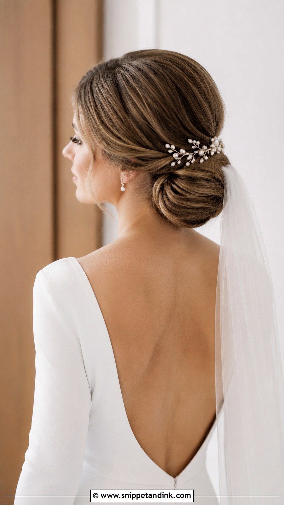 Low Chignon Bridal Updo - Snippet and Ink - 25 Long Hairstyles for Wedding