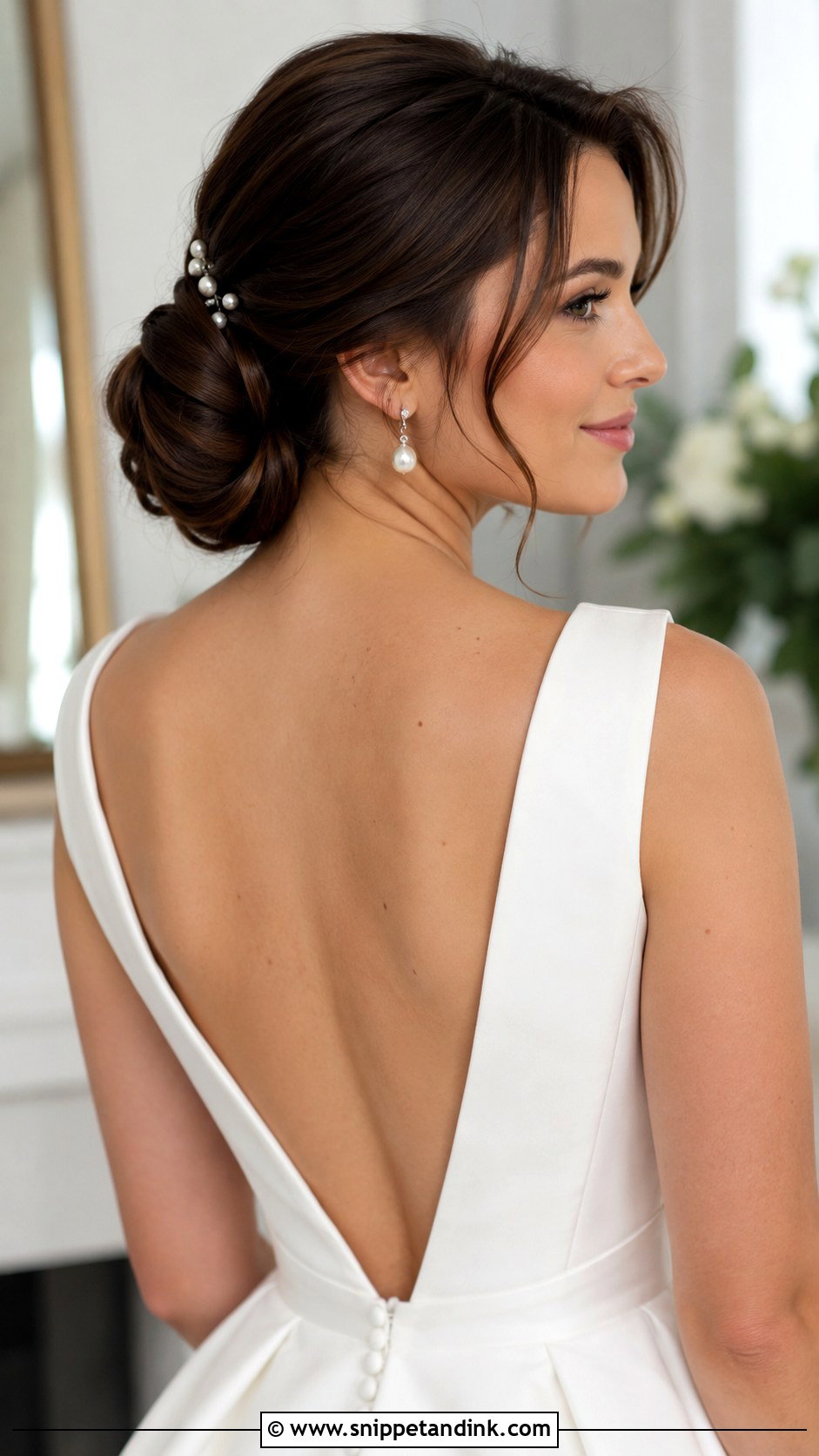 Low Chignon Bridal Updo - Snippet and Ink - 35 Bridal Hairstyles