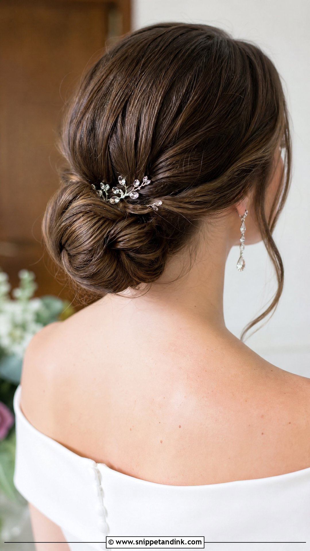 Low Chignon Bridal Updo - Snippet and Ink - 20 Hair Design for Wedding Ideas
