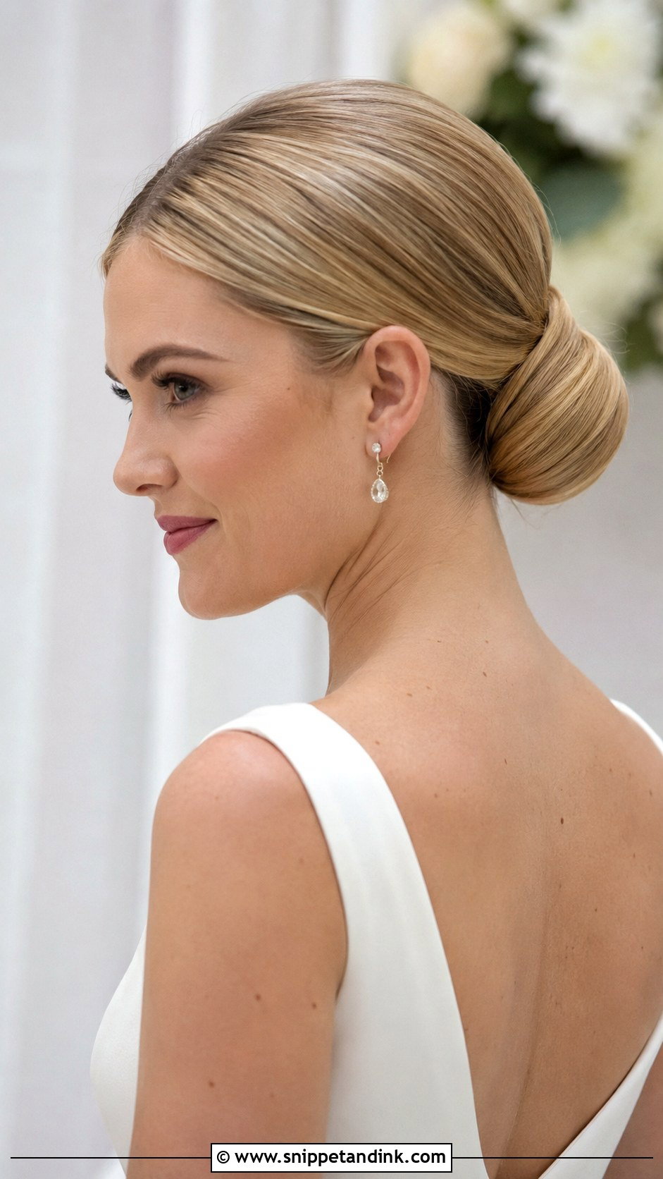 Low Chignon Bridal Updo - Snippet and Ink - 20 Hairstyles Ideas for Wedding