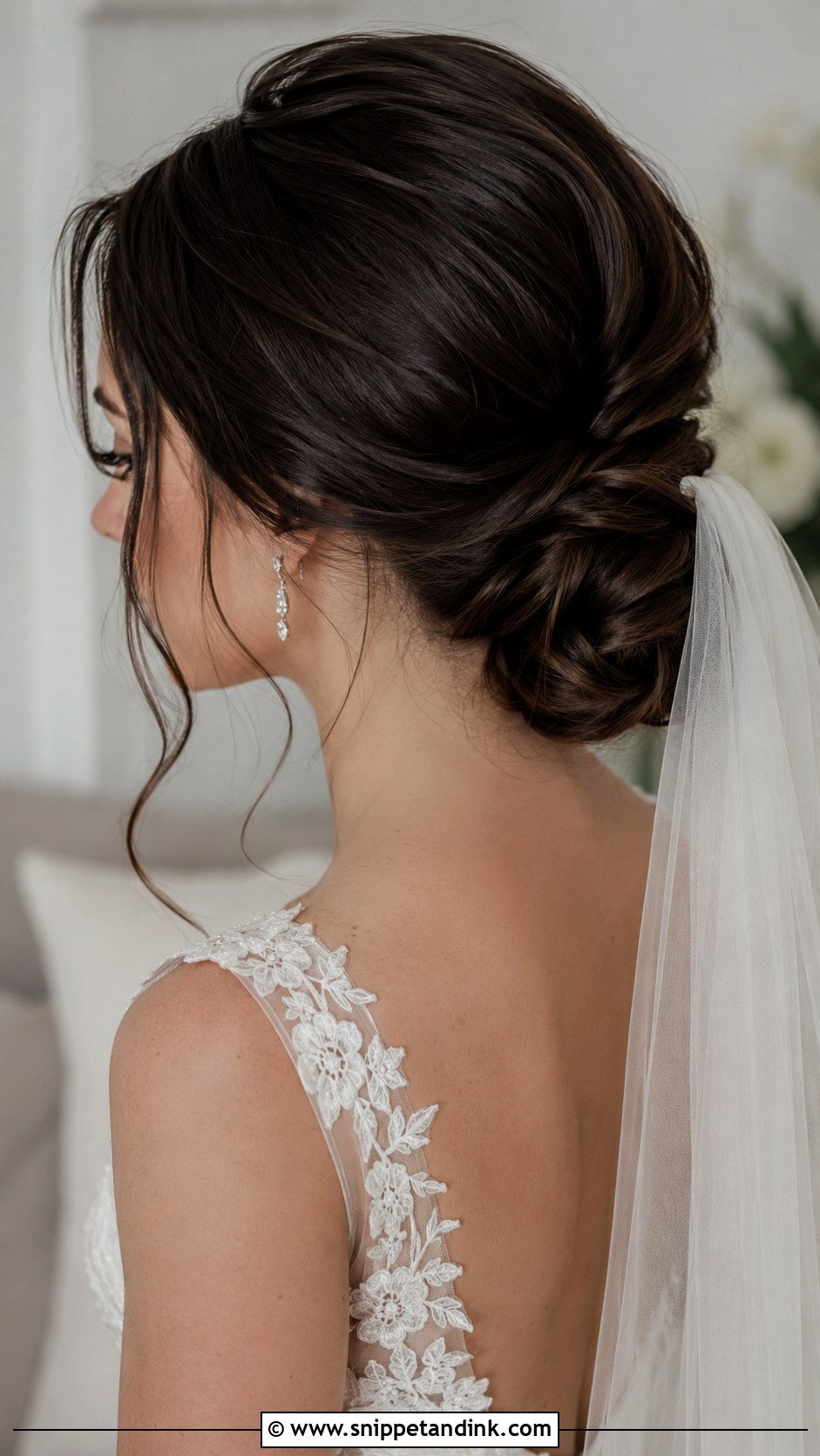 Low Chignon Bridal Updo - Snippet and Ink - 20 Long Hair for Wedding Ideas