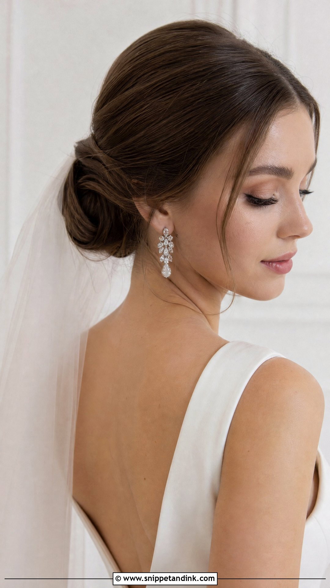 Low Chignon Bridal Updo - Snippet and Ink - 20 Up Hairstyles for Wedding