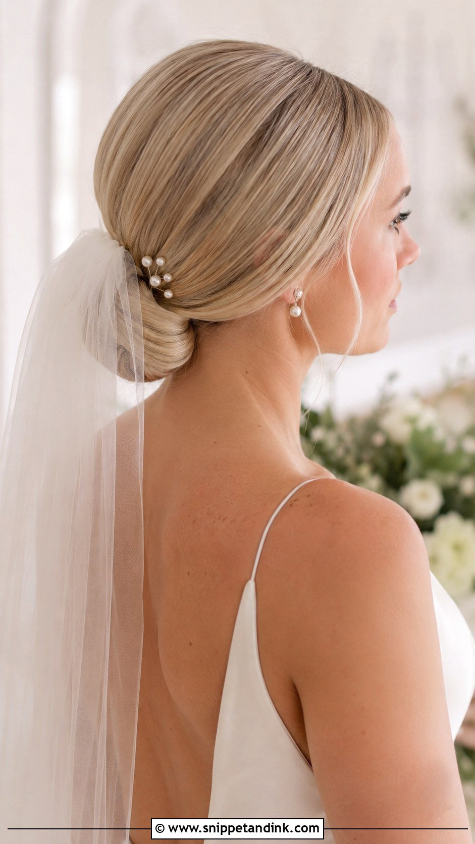 Low Chignon Bridal Updo For Long Hair - Snippet and Ink - 20 Elegant Bridal Updo Hairstyles for Long Hair Wedding