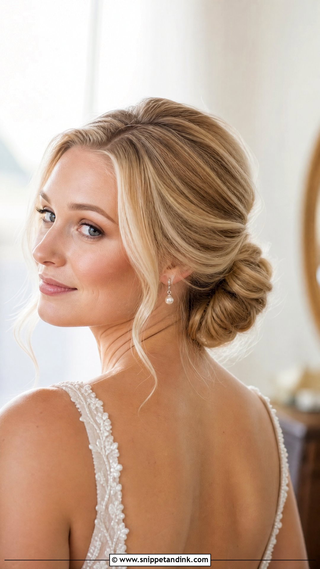 Low Chignon Bridal Updo - Snippet and Ink - 15 Elegant Bridal Updos for Long Hair