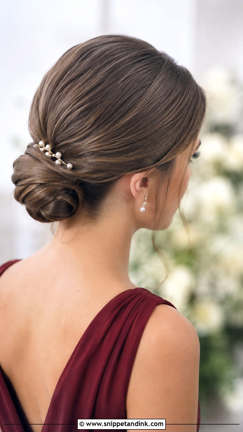 Low Chignon Bridesmaid Hair - Snippet and Ink - 20 Hair Styles for Long Hair for Wedding Bridesmaid