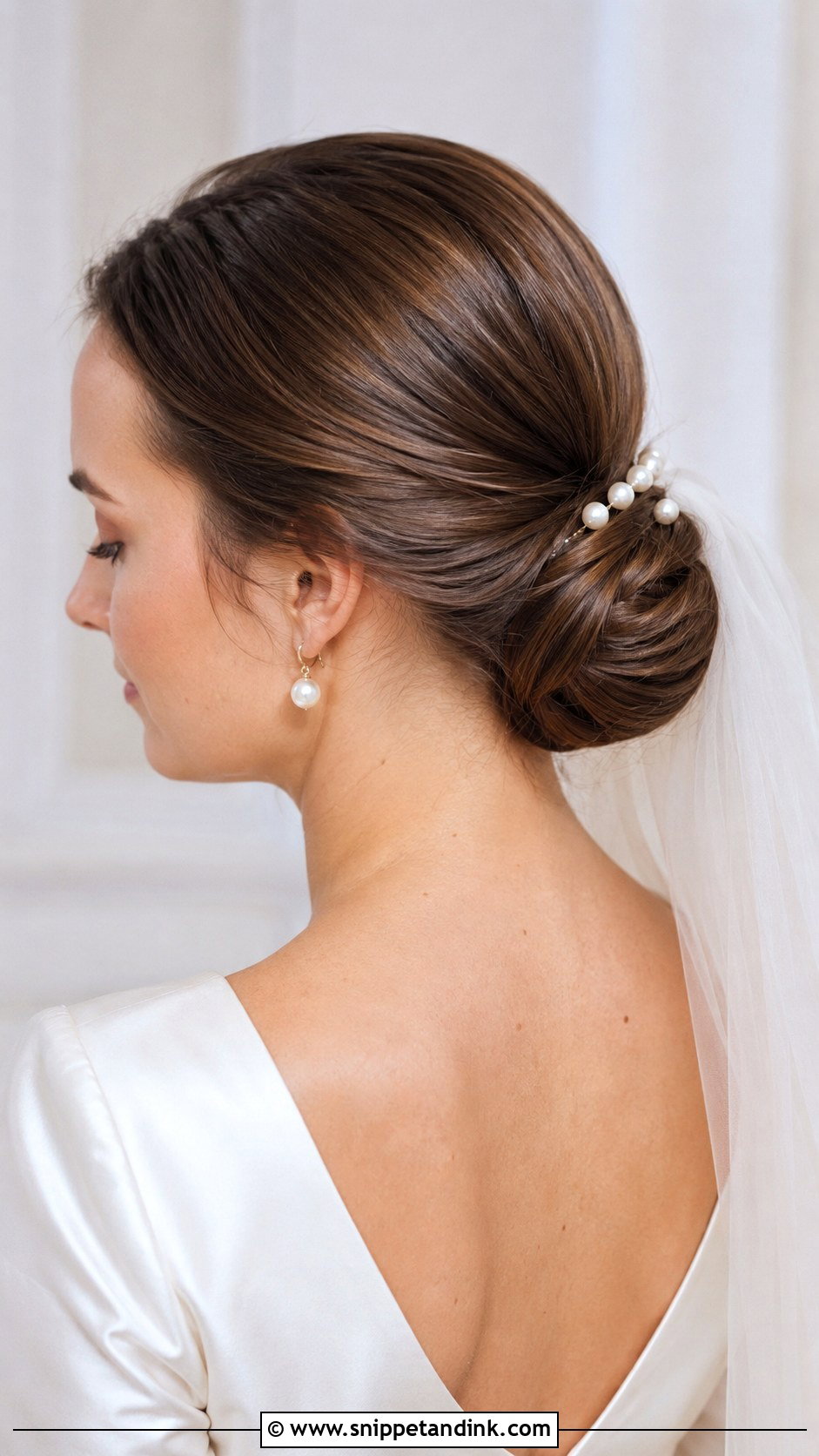Low Chignon Bun - Snippet and Ink - 25 Bridal Up Do Ideas