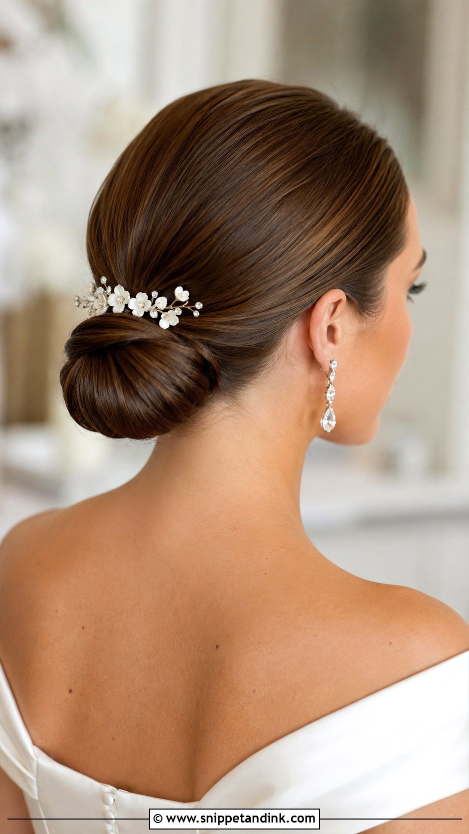 Low Chignon Bun - Snippet and Ink - 25 Summer Wedding Hairstyles
