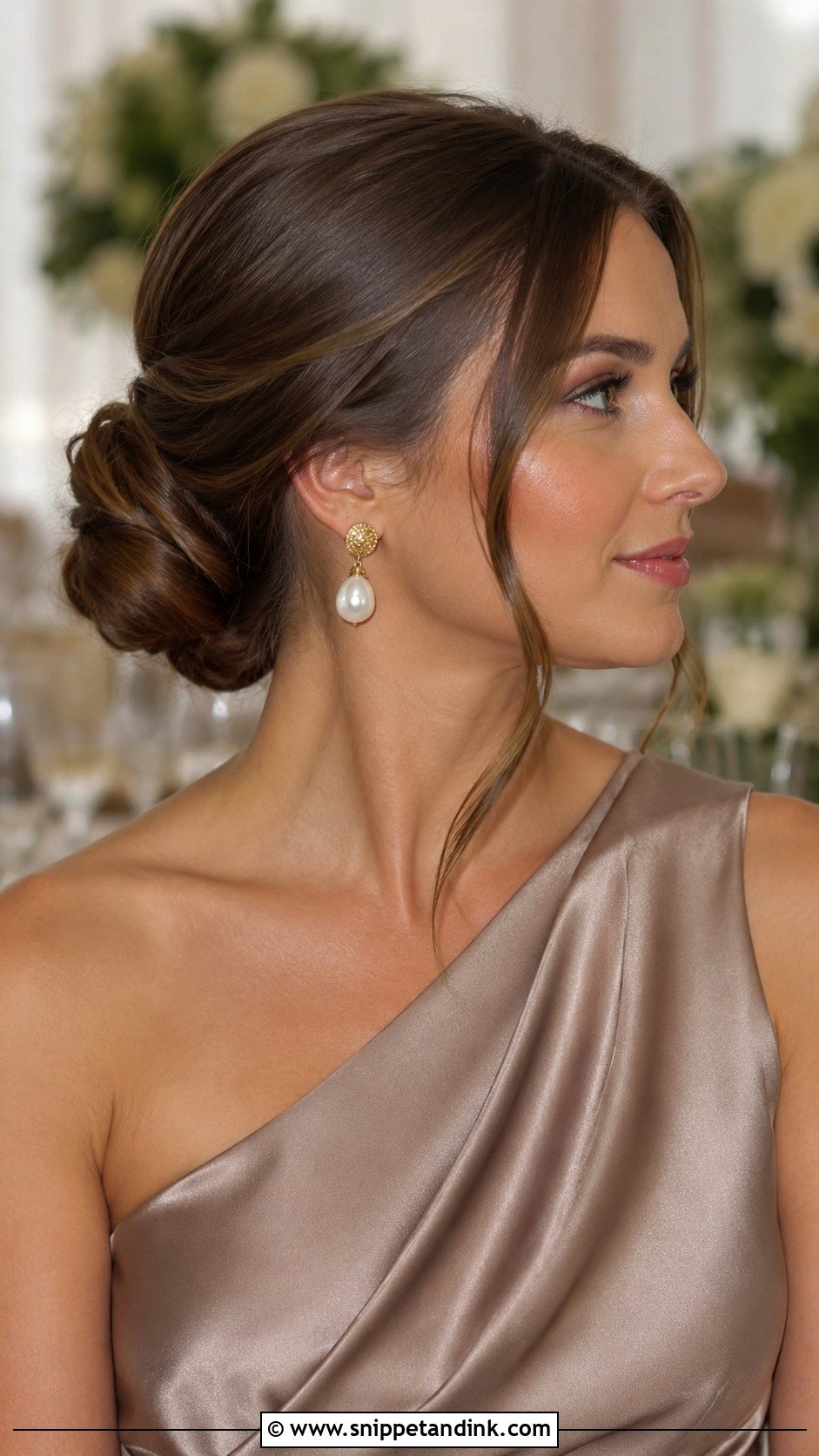 Low Chignon Bun - Snippet and Ink - 20 Medium Maid of Honor Hairstyles