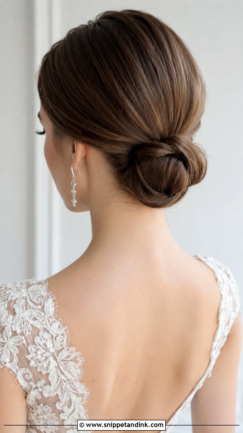 Low Chignon Bun - Snippet and Ink - 20 Bridal Chignon Ideas