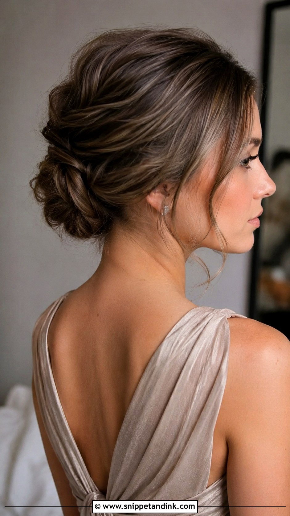 Low Chignon For Short Bridesmaid Hair - Snippet and Ink - 20 Short Hair Bridesmaid Hairstyles Updo Low Buns