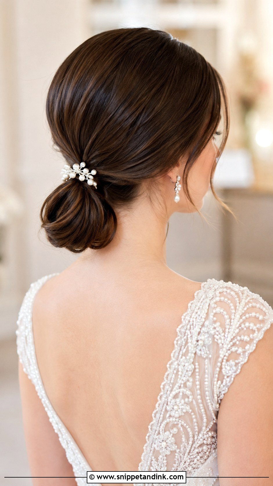 Low Chignon Ponytail for Wedding - Snippet and Ink - 30 Ponytail Hairstyles for Wedding