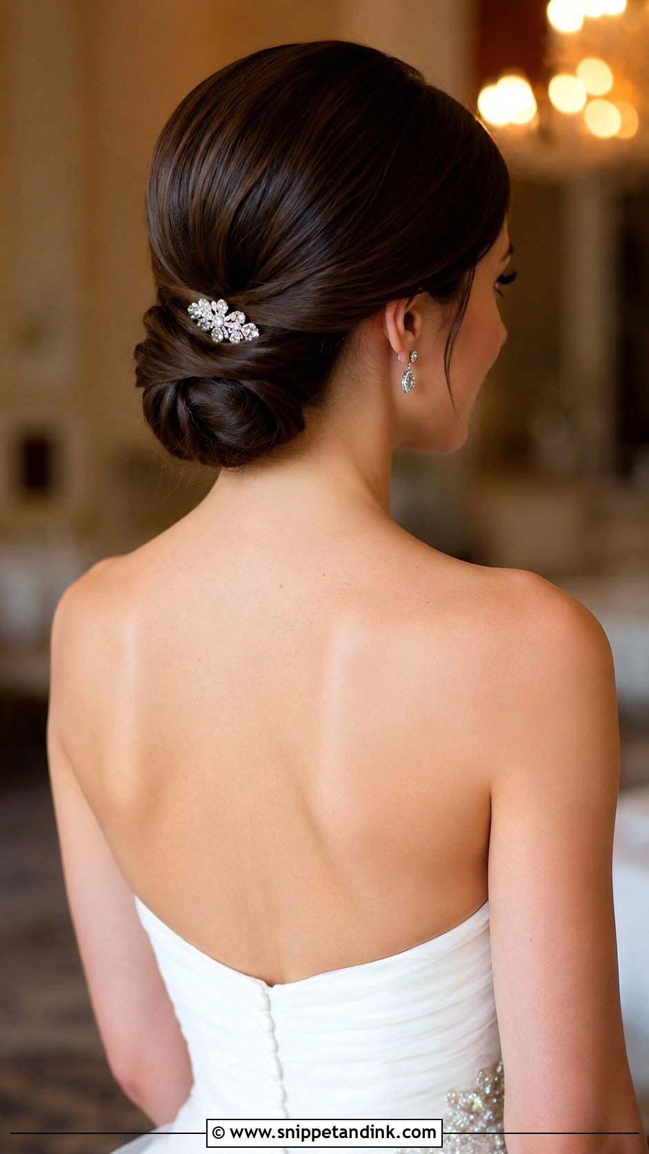 Low Chignon Updo - Snippet and Ink - 25 Summer Wedding Hair Ideas