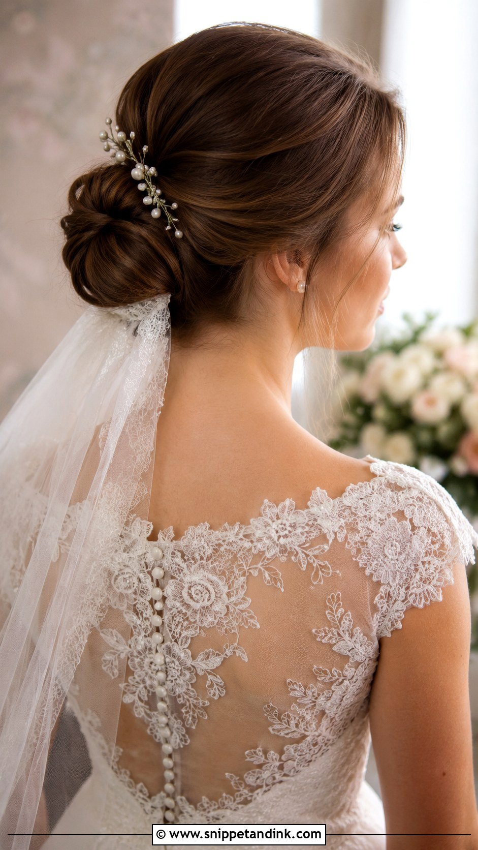 Low Chignon Updo for Long Hair - Snippet and Ink - 25 Long Hair Updo for Wedding Ideas