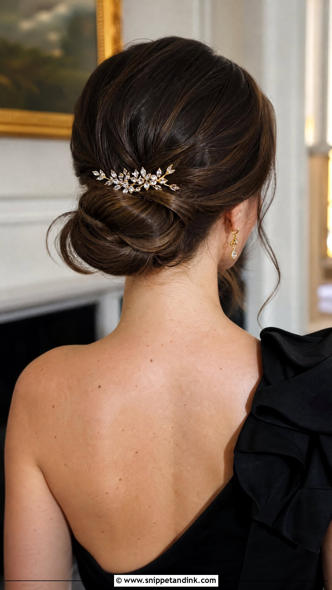 Low Chignon Updo for Long Hair - Snippet and Ink - 20 Wedding Guest Updos for Long Hair