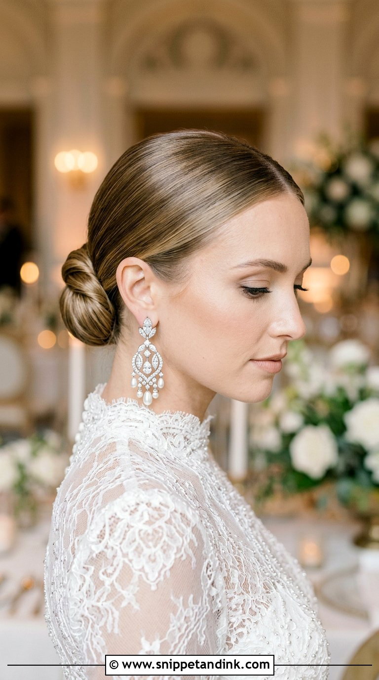 Low Chignon Updo - Snippet and Ink - 20 Bride Hairdo Ideas