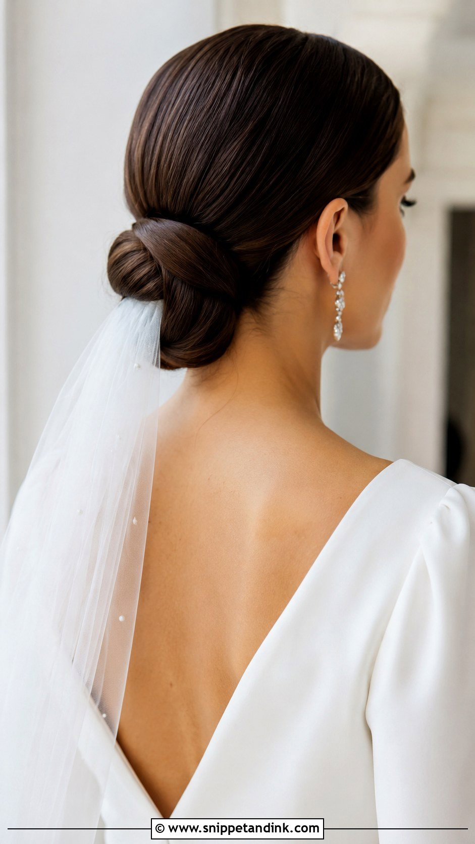 Low Chignon Wedding Bun - Snippet and Ink - 25 Low Bun Hairstyles Wedding