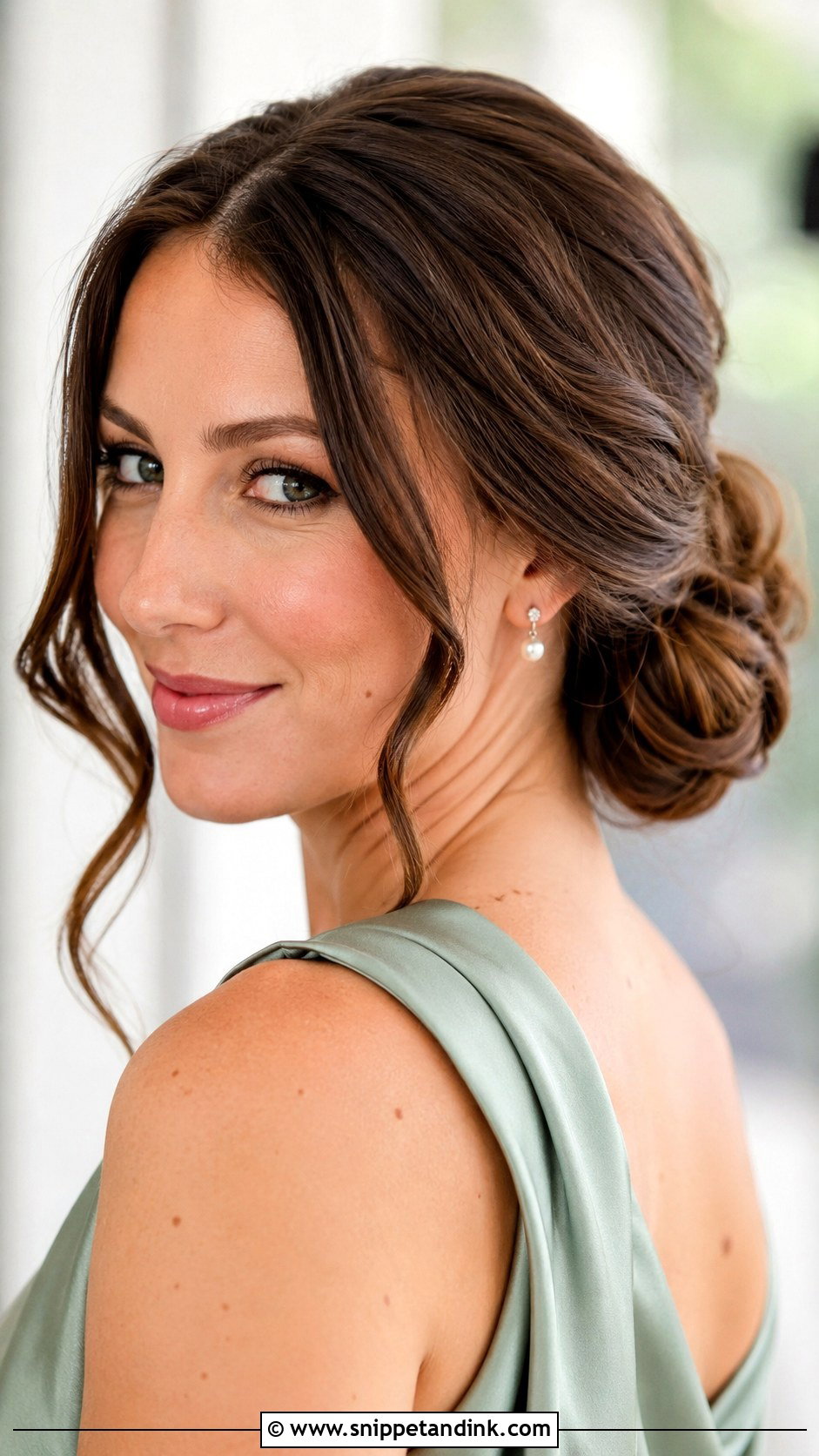 Low Chignon Wedding Guest Updo - Snippet and Ink - 15 Long Hair Updo for Wedding Guest Ideas