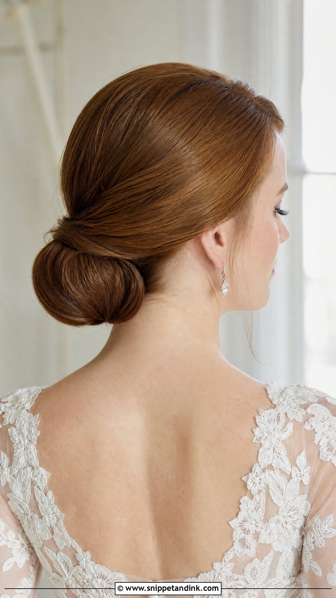 Low Chignon Wedding Hair - Snippet and Ink - 15 Clean Low Bun Wedding Hair Ideas