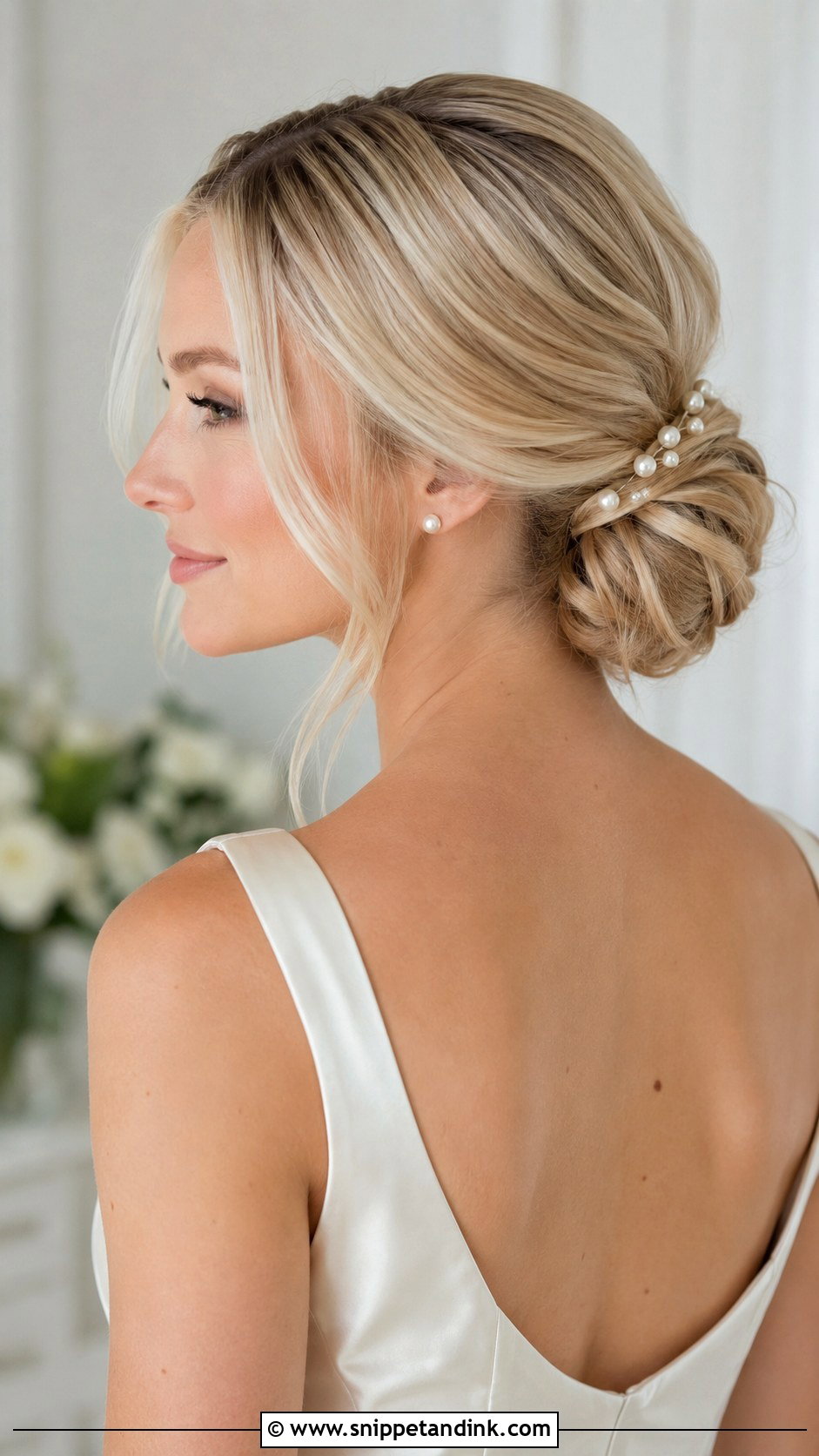 Low Chignon Wedding Hair - Snippet and Ink - 15 Hair Dos for Wedding Ideas