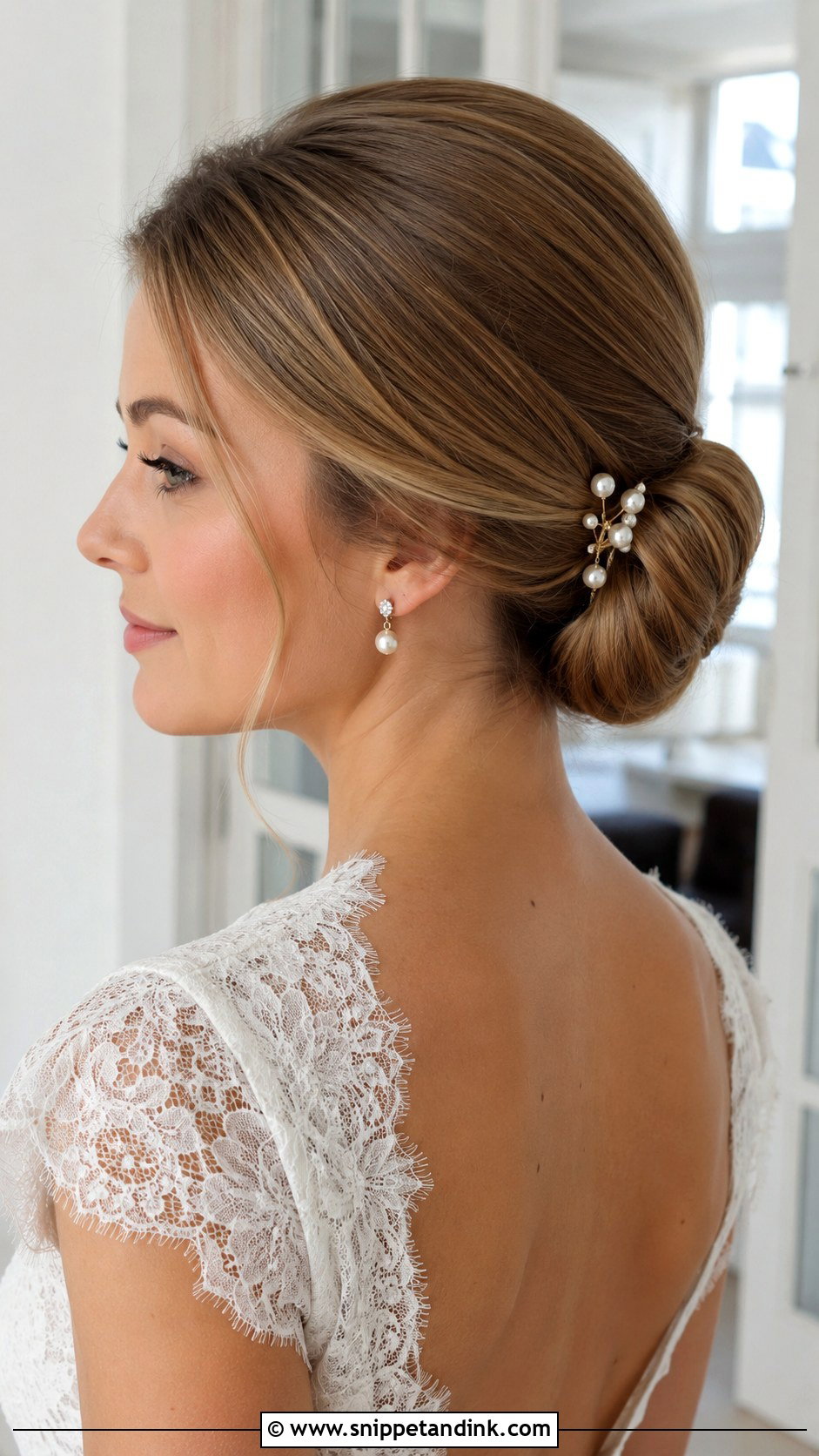 Low Chignon Wedding Hair - Snippet and Ink - 15 Low Bun Wedding Hairstyle Ideas