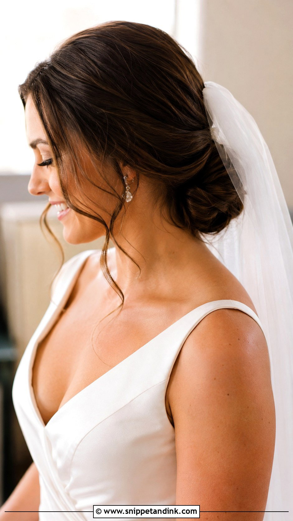 Low Chignon Wedding Hair - Snippet and Ink - 20 Chignon Hair Wedding Ideas