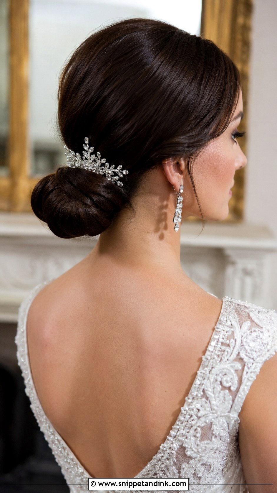 Low Chignon Wedding Hair - Snippet and Ink - 20 Cute Wedding Hair Ideas