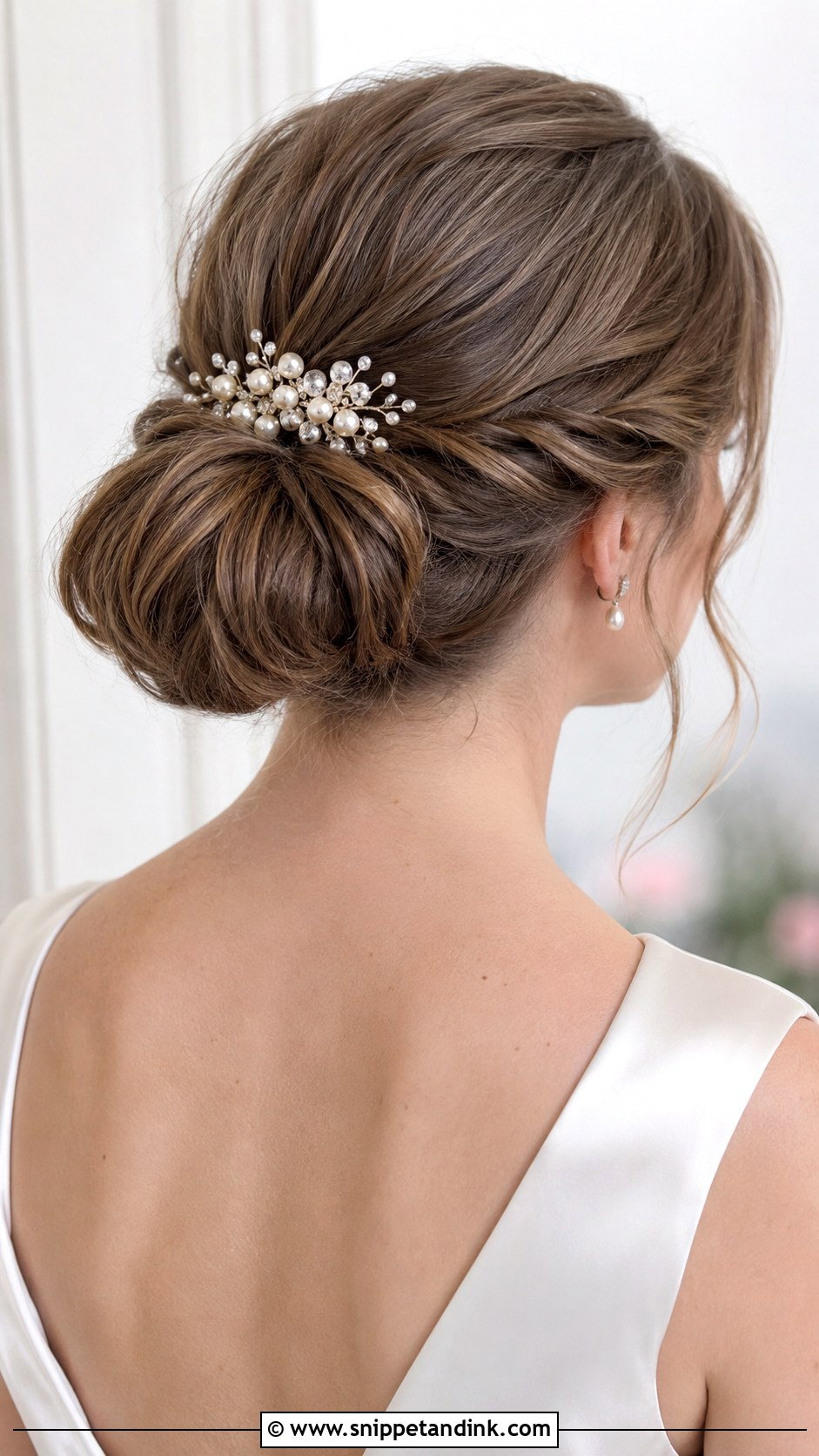 Low Chignon Wedding Hair For Thin Hair - Snippet and Ink - 15 Wedding Hair Styles for Thinner Hair