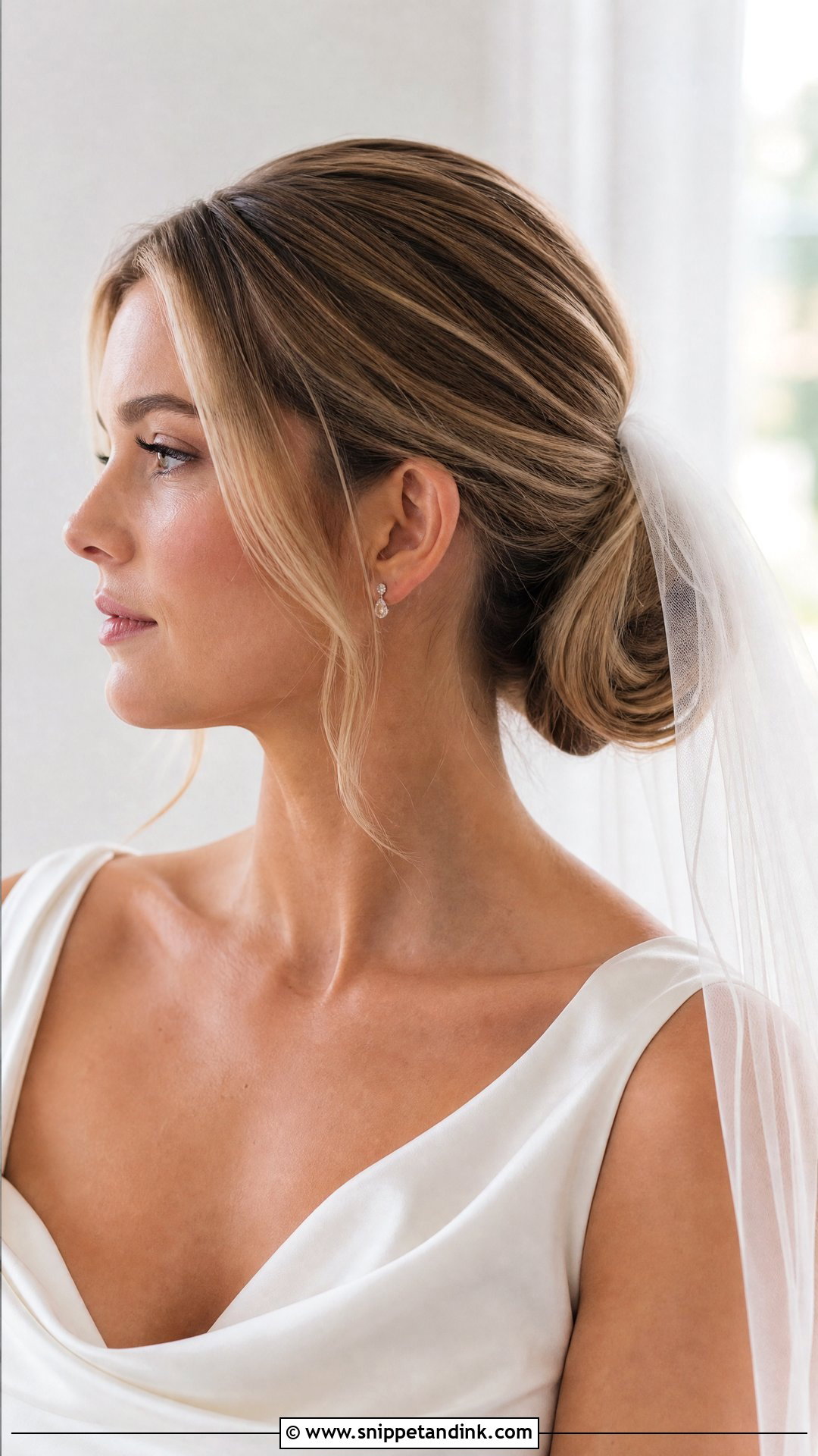Low Chignon Wedding Hair - Snippet and Ink - 15 Beautiful Wedding Hair Ideas