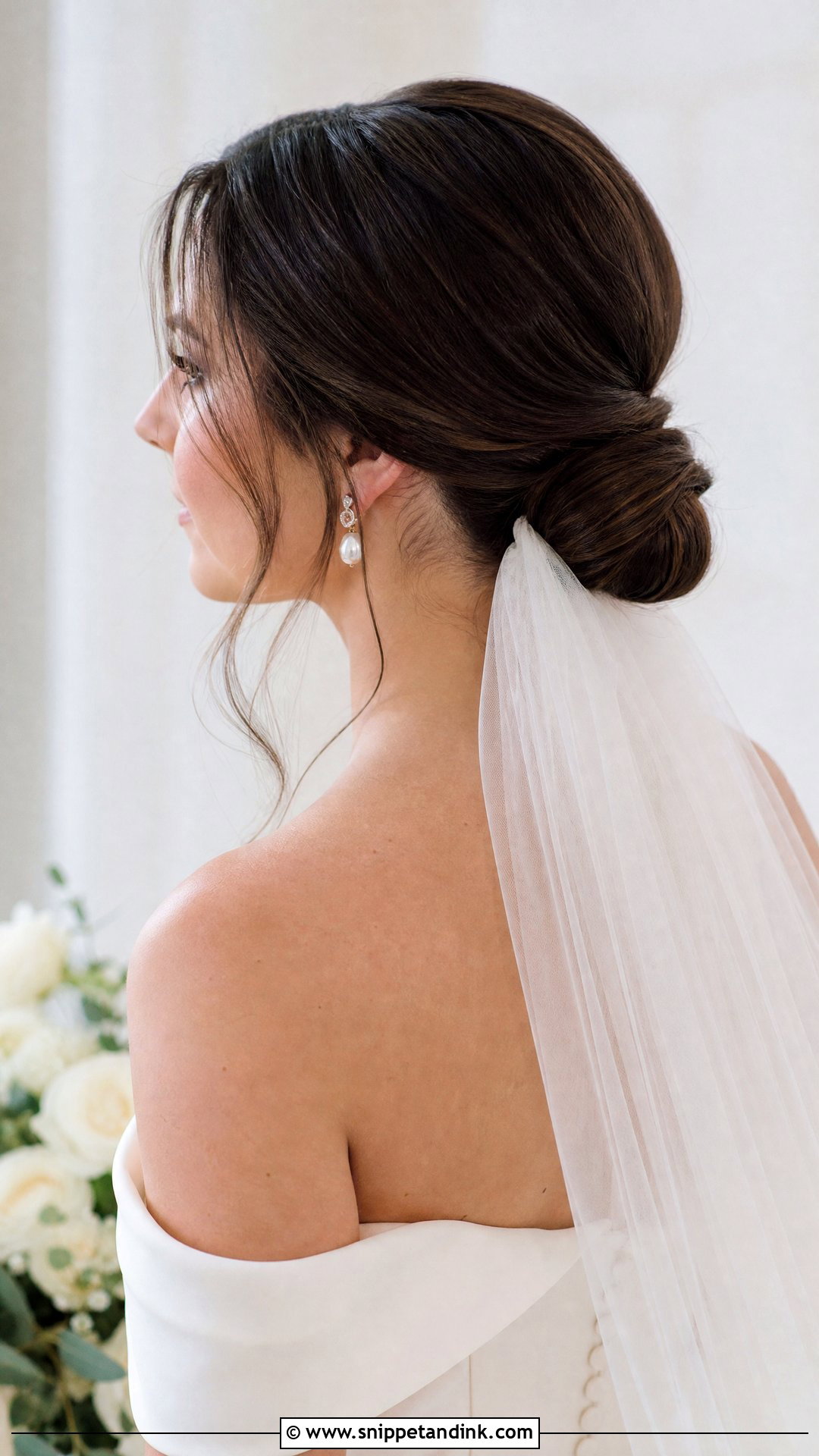 Low Chignon Wedding Hairstyle - Snippet and Ink - 20 Marriage Hairstyle Ideas