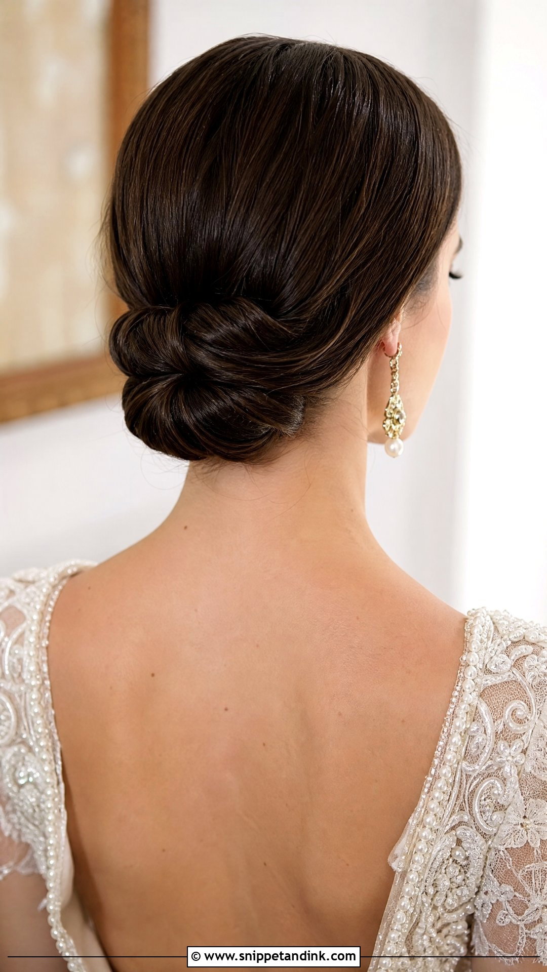 Low Chignon Wedding Hairstyle - Snippet and Ink - 20 Trendy Hairstyles for Wedding