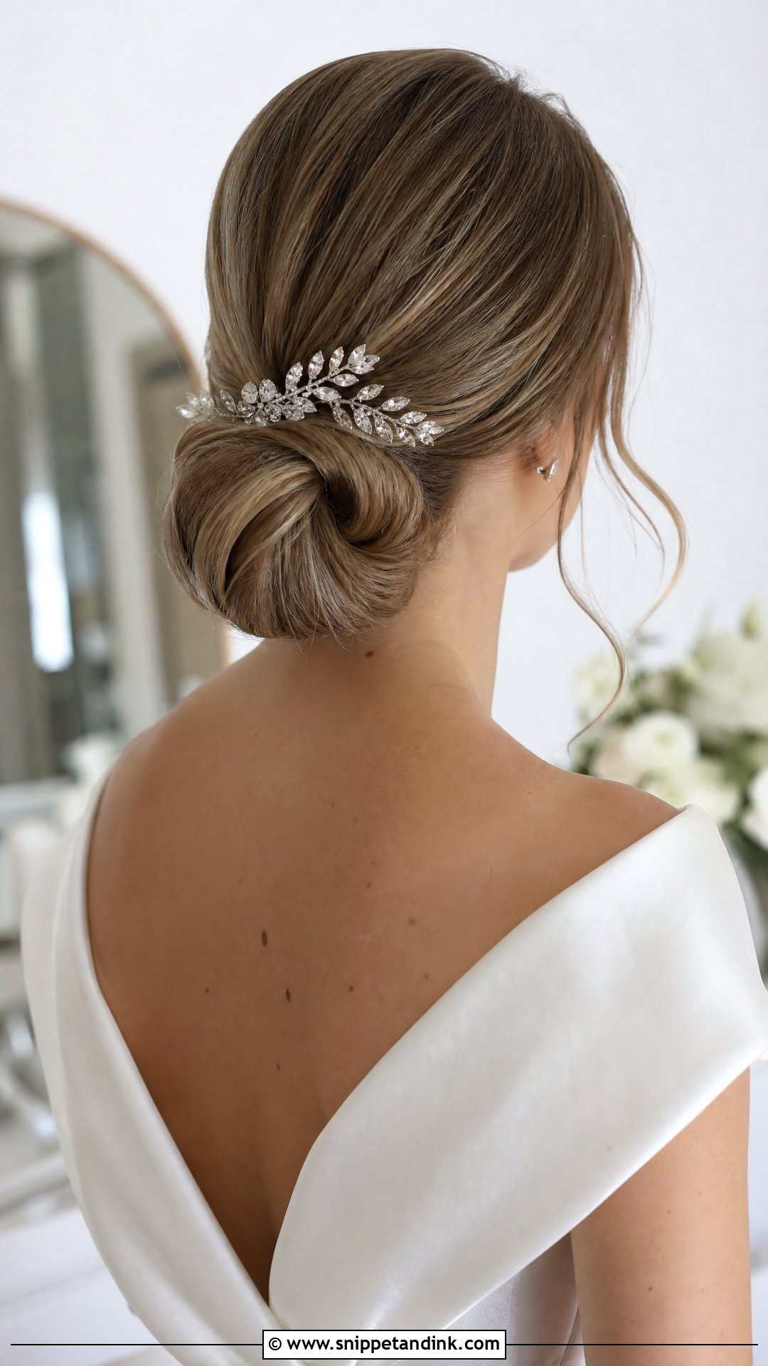Low Chignon Wedding Hairstyle - Snippet and Ink - 20 Wedding Day Hair for Bride Ideas