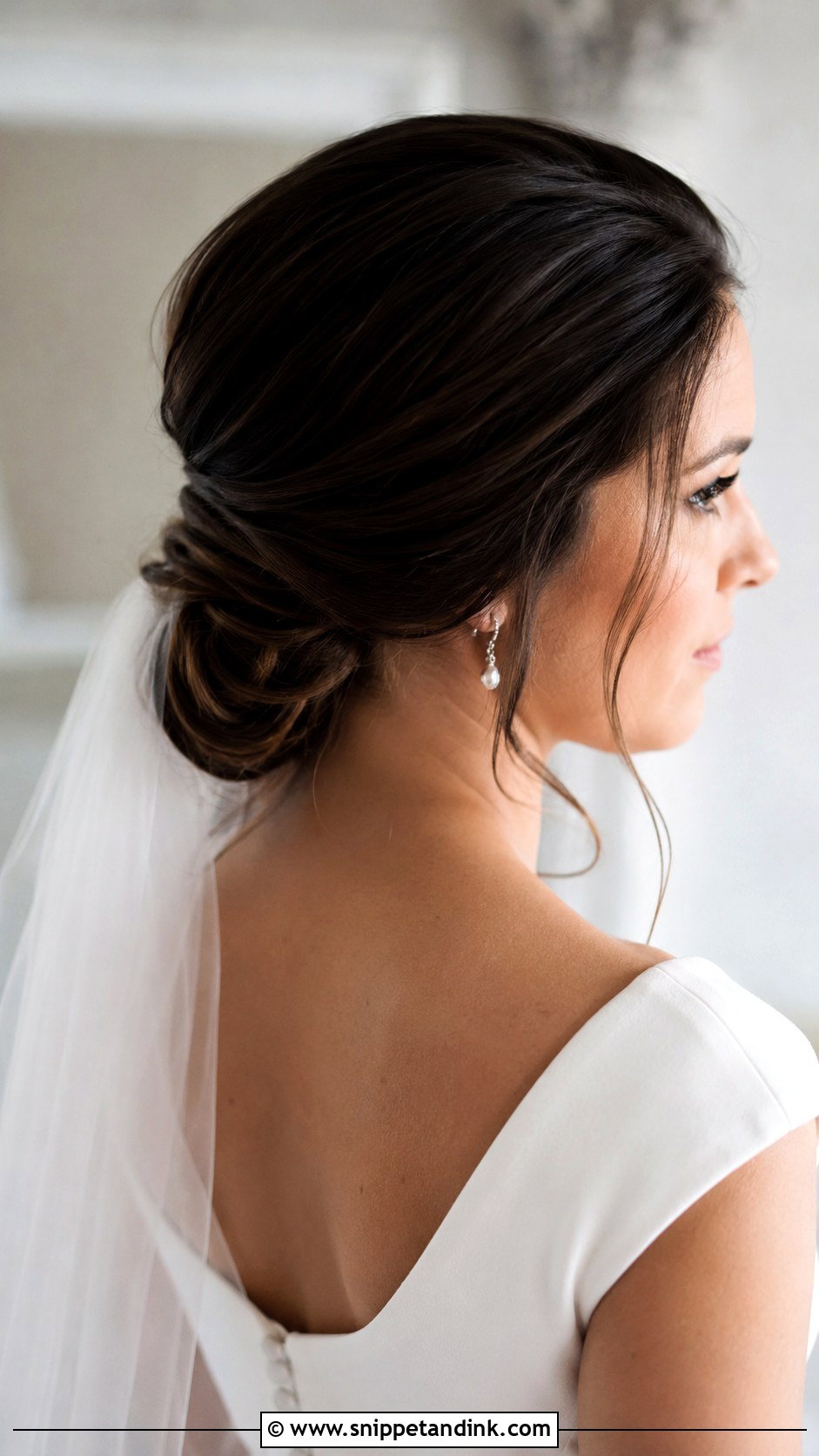 Low Chignon Wedding Hairstyle - Snippet and Ink - 25 Bride Wedding Hairstyle Ideas
