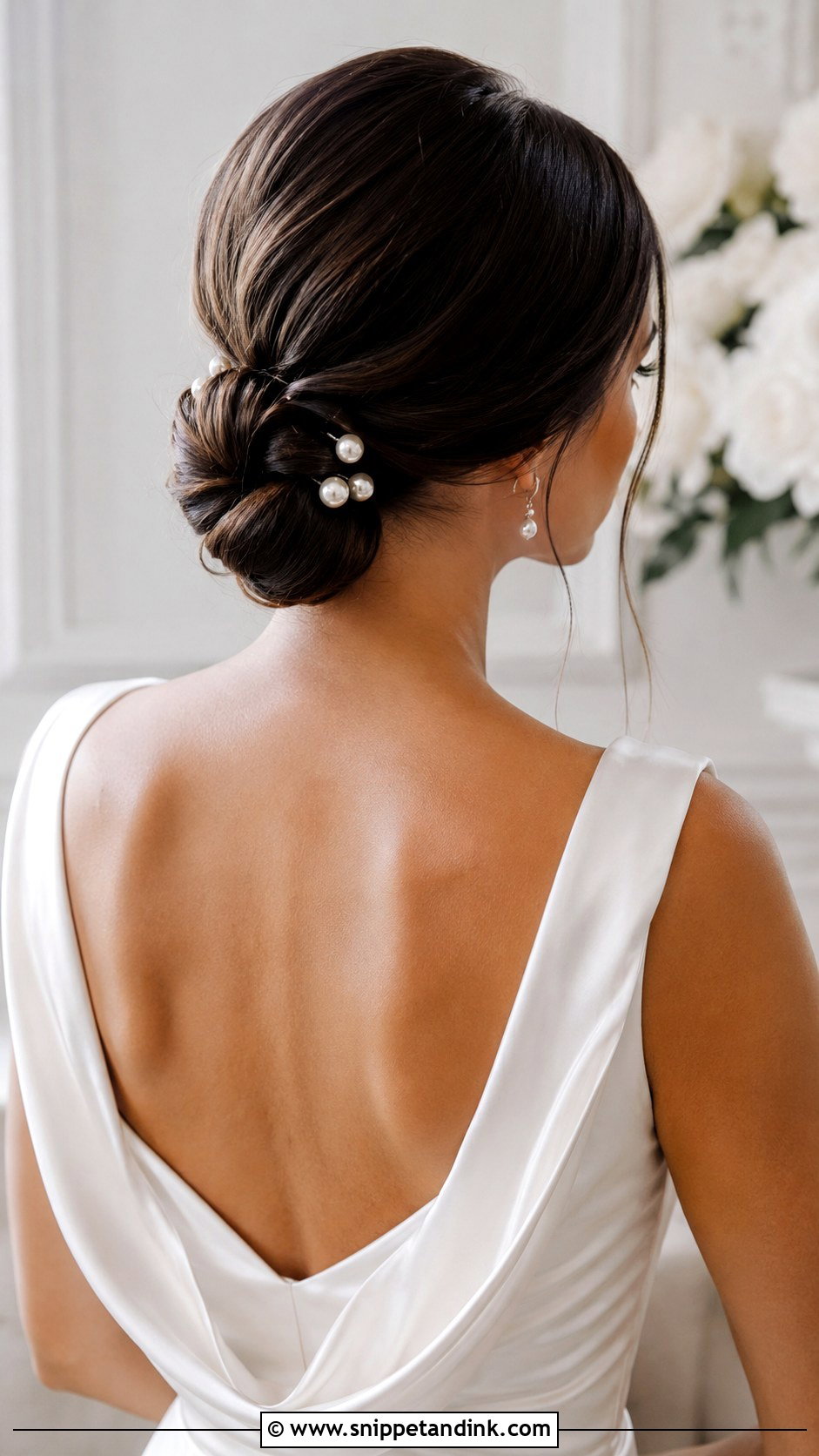Low Chignon Wedding Hairstyle - Snippet and Ink - 25 Chic Wedding Hair Ideas