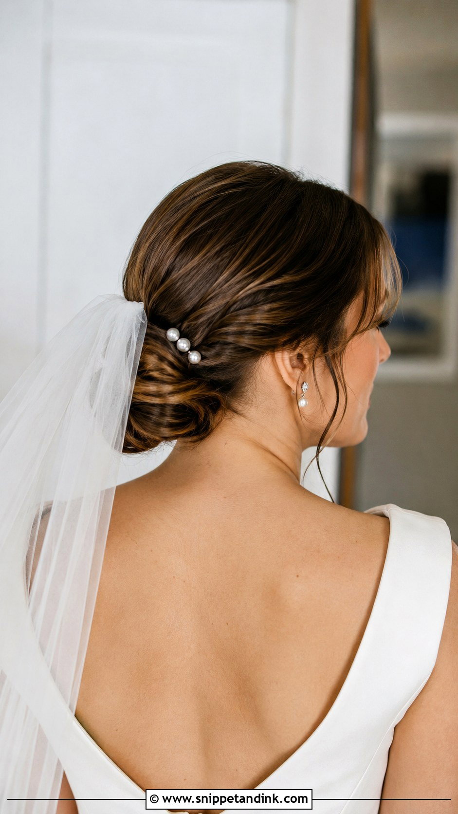 Low Chignon Wedding Hairstyle - Snippet and Ink - 25 Cute Wedding Hairstyles