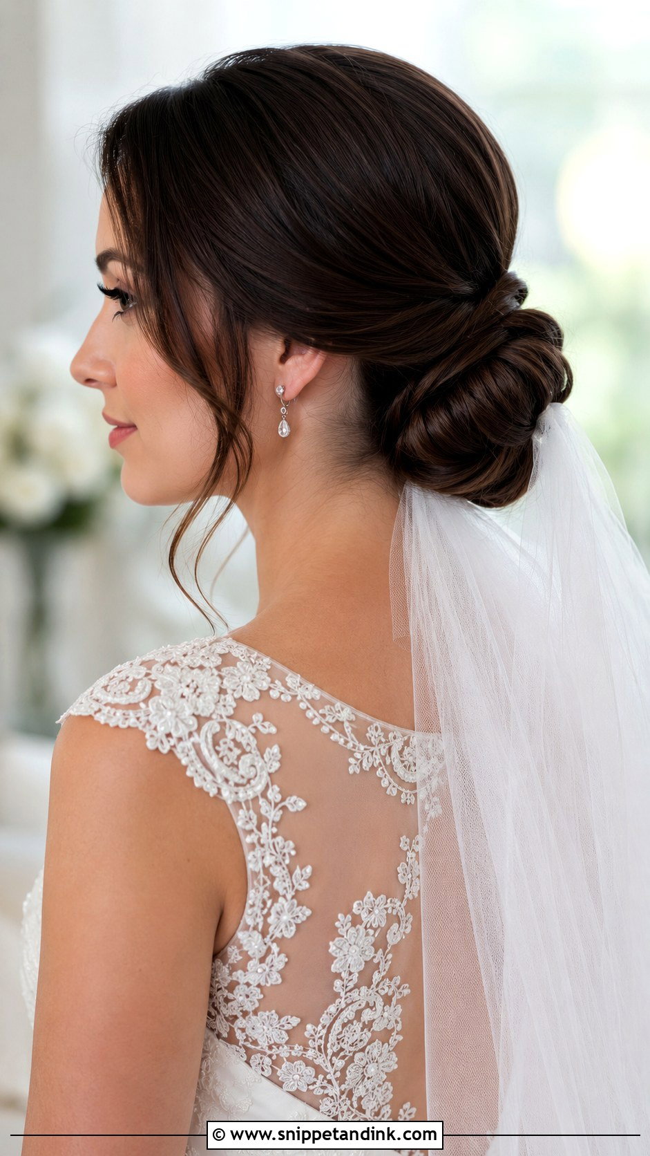 Low Chignon Wedding Hairstyle - Snippet and Ink - 25 Hairstyle for Women Wedding Ideas
